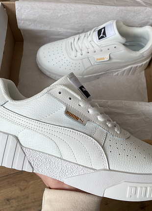 Кроссовки мужские, кроссовки женские, 1в1 люкс качество, кожа, puma cali white, juice-0628v