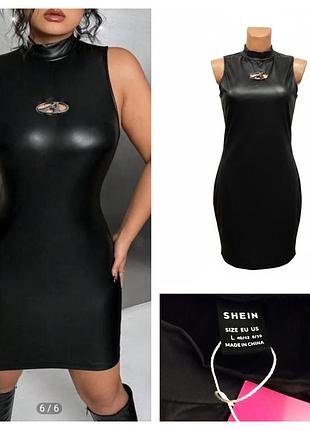Shein, черное облегающее платье. новое с бирками