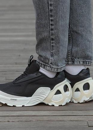 Кросівки чоловічі, кросівки жіночі, 1в1 люкс якість, шкіра, adidas edge runner black white, inter-2698