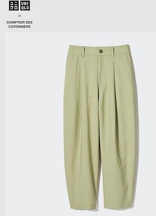 Uniqlo s льняні штани юникло льон лен віскоза банани