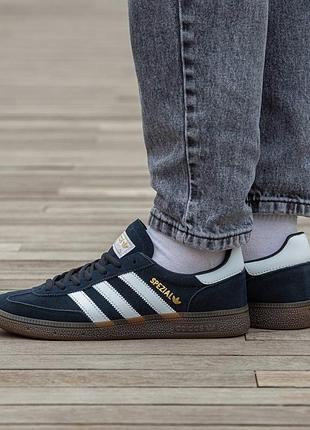 Кросівки чоловічі, кросівки жіночі, 1в1 люкс якість, шкіра, adidas spezial black, inter-1333