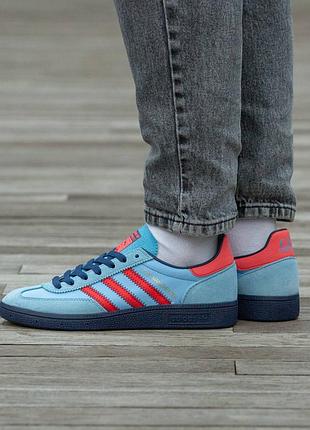 Кроссовки мужские, кроссовки женские, 1в1 люкс качество, кожа, adidas spezial x c.p company blue, inter-2352