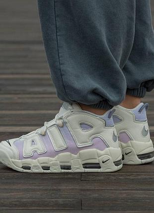 Кросівки чоловічі, кросівки жіночі, 1в1 люкс якість, шкіра, nike air more uptempo "thank you, wilson", inter-2435