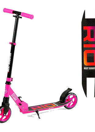 Розовый двухколесный самока для девочки т best scooter складной с задним ножным тормозом