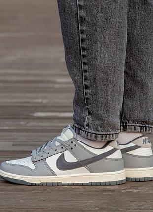Кроссовки мужские, кроссовки женские, 1в1 люкс качество, кожа, nike sb dunk grey, inter-2093