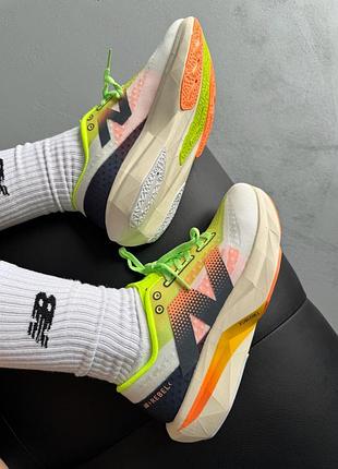 Кроссовки женские new balance fuelcell rebel v4 lime/orange