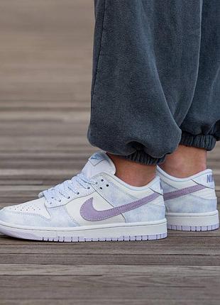 Кросівки чоловічі, кросівки жіночі, 1в1 люкс якість, шкіра, nike sb dunk white blue, inter-2090