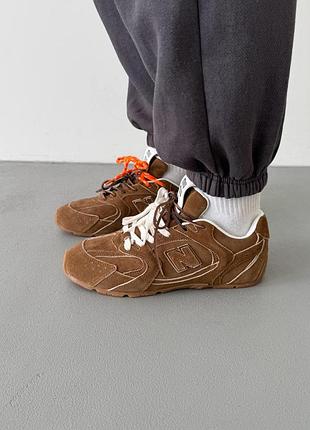 Кроссовки женские new balance x miu miu brown