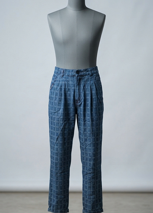 Женские брюки в клетку 100% хлопок s/m/l