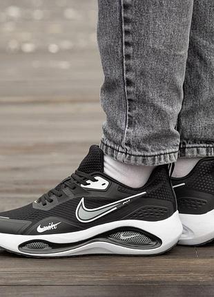 Кроссовки мужские, кроссовки женские, 1в1 люкс качество, кожа, nike air zoom black white, inter-2006