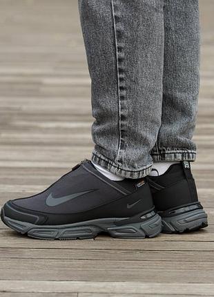 Кроссовки мужские, кроссовки женские, 1в1 люкс качество, кожа, nike zoom pulse black grey winter fur, inter-2423