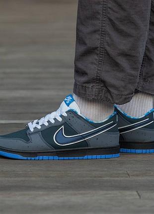 Кросівки чоловічі, кросівки жіночі, 1в1 люкс якість, шкіра, nike sb dunk lobster blue, inter-1390