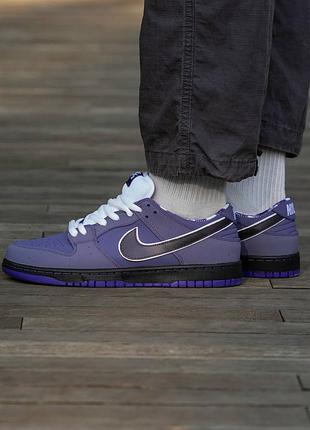 Кроссовки мужские, кроссовки женские, 1в1 люкс качество, кожа, nike sb dunk lobster purple, inter-1363