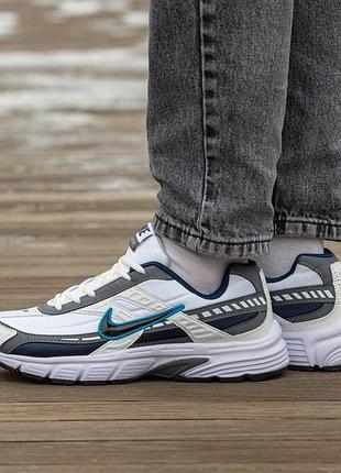 Кросівки чоловічі, кросівки жіночі, 1в1 люкс якість, шкіра, nike initiator whit blue, inter-2079