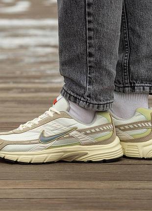 Кроссовки мужские, кроссовки женские, 1в1 люкс качество, кожа, nike initiator beige green, inter-2082