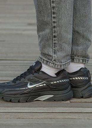 Кроссовки мужские, кроссовки женские, 1в1 люкс качество, кожа, nike initiator black silver, inter-2767