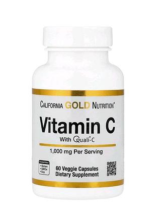 Вітамін c california gold nutrition vitamin c quali-c 1000 мг 60 капсул