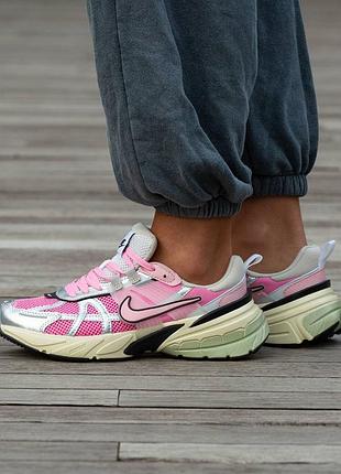 Кросівки чоловічі, кросівки жіночі, 1в1 люкс якість, шкіра, nike runtekk silver pink, inter-2279