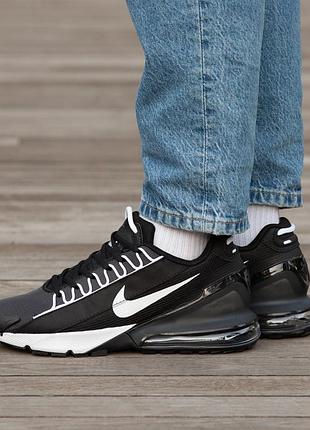 Кроссовки мужские, кроссовки женские, 1в1 люкс качество, кожа, nike air max pulse roam black white, inter-1788