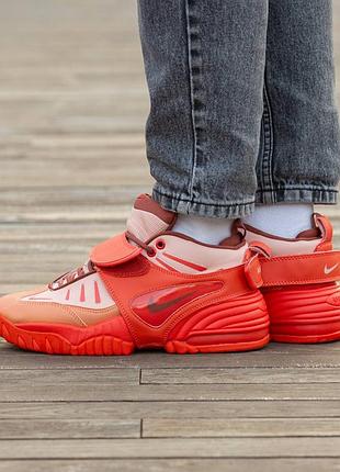 Кросівки чоловічі, кросівки жіночі, 1в1 люкс якість, шкіра, nike x ambush air adjust force orange, inter-1858