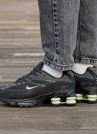 Кросівки чоловічі, кросівки жіночі, 1в1 люкс якість, шкіра, nike shox tl grey salt, inter-2099