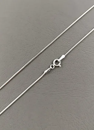 Серебряная цепочка женская "снейк мягкий" 45 см цснм-45