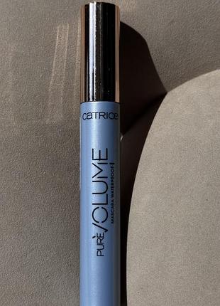 Водостійка туш для вій catrice pure volume mascara waterproof, black