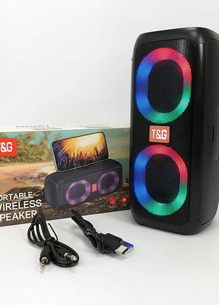 Колонка переносная для музыки tg333, колонка для вечеринок на даче безпроводная bluetooth nj-70