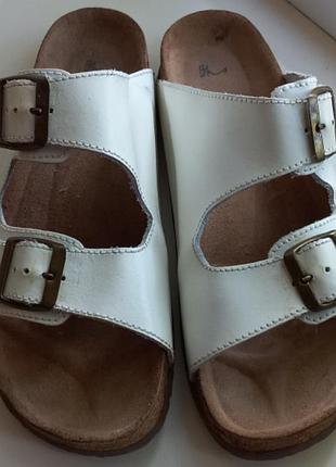 Нові шкіряні шльопанці сандалі bhs (у стилі birkenstock), розмір 38 (uk 5)