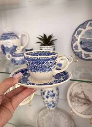 Чашка з блюдцем вінтажна колекційна villeroy & boch burgenland