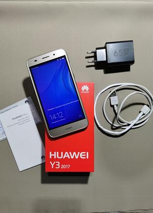 Huawei y3 2017 gold, полный комплект, исправный