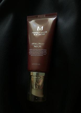 Bb-крем для обличчя missha m perfect cover bb cream spf 42/pa +++, 21 light beige, 50 мл