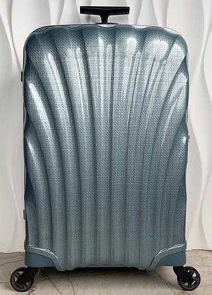 Сверхлегкий чемодан samsonite cosmolite spinner fl2 69 cm ica blue полипропилен curv на колесах