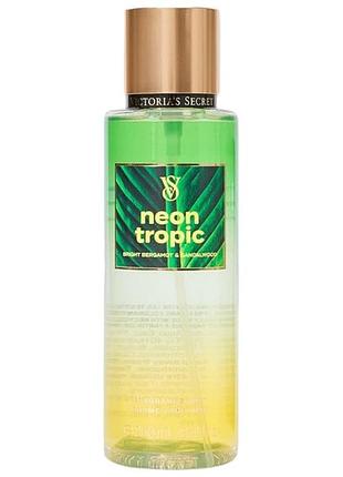 Свежий парфюмированный спрей neon tropic 250мл original, спрей для тела с запахом, мист аромат для тела uh-16