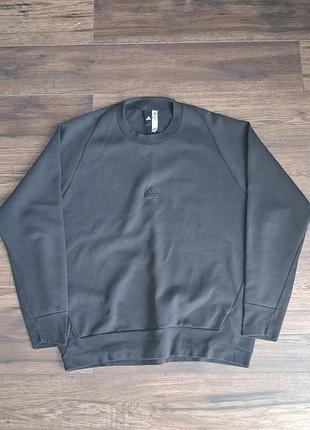 Чорний світшот adidas z.n.e. premium crew in5109 оригінал кофта адідас