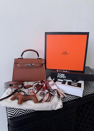 Hermès kelly | mini brown/ silver premium