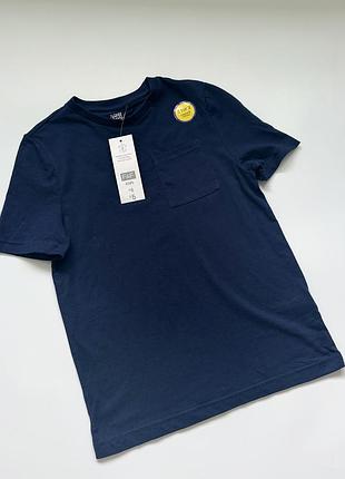 Нова дитяча футболка f&f, темно-синя, р. 8-9 років (134 см)