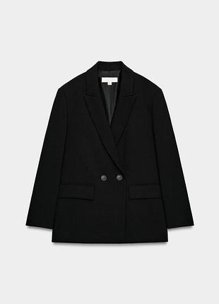 Zara чорний блейзер зара жакет піджак