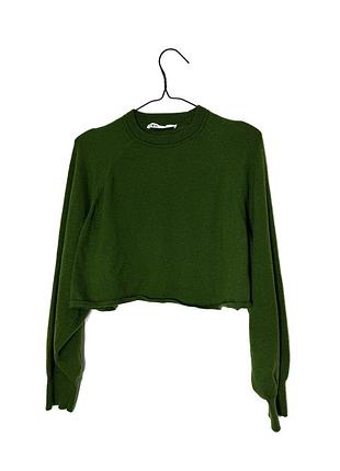 Зелений короткий светр джемпер zara