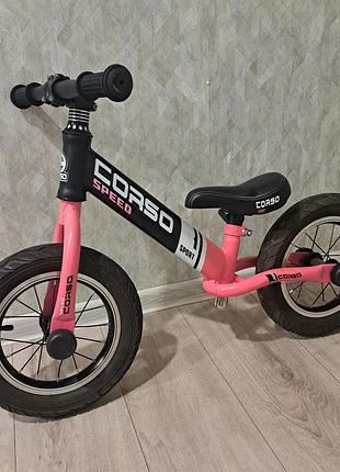 Беговел corso speed 12" розовый