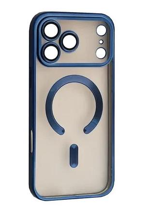 Чохол shining camera magsafe for iphone 17 pro blue
