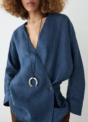 Льняное кимоно massimo dutti