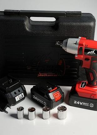 Гайковерт промисловий електричний 3000w 24v/3ah max (польща), гайковерт для колісних гайок, ударний пістолет електричний, rfe