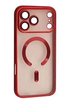 Чохол shining camera magsafe for iphone 17 pro max red