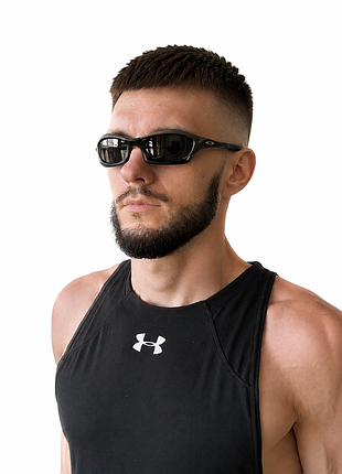 Окуляри oakley splice polarized matte/black frame black lenses unisex y2k gorpcore