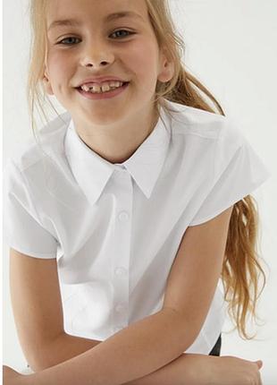 Классическая школьная белая блуза английской тм f&amp;f  🌷размер 11-12 лет