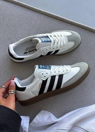 Кроссовки adidas samba white/black