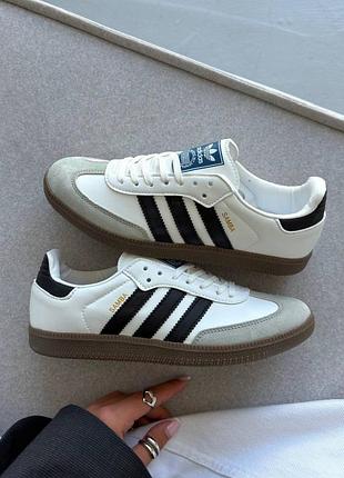 Кроссовки adidas samba white/black