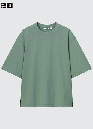 Футболка зелена uniqlo airism