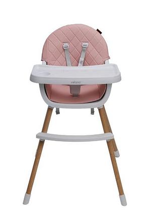 Стілець для годування дитини 2 в 1 velano evo, pink